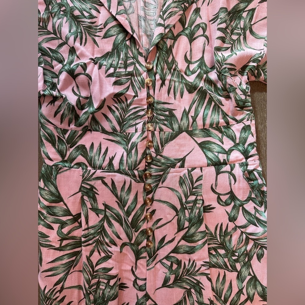 LUCY PARIS PALM BEACH RESORT BUTTON FRONT CROPPED JUMPSUIT - Size XS SKU:427 - Picture 4 of 11
